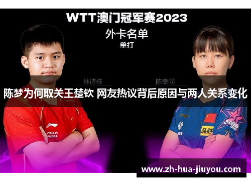 陈梦为何取关王楚钦 网友热议背后原因与两人关系变化 陈梦为何取关王楚钦 网友热议背后原因与两人关系变化